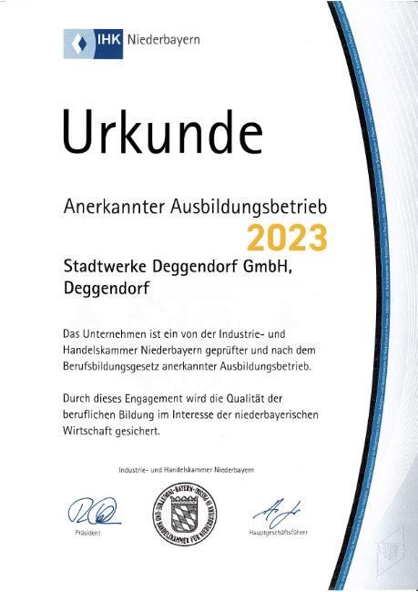 IHK Urkunde 2023